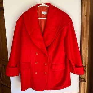 Women’s Red Wool Coat